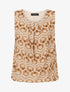 Top sans manches imprimé graphique - Camel/beige - 1