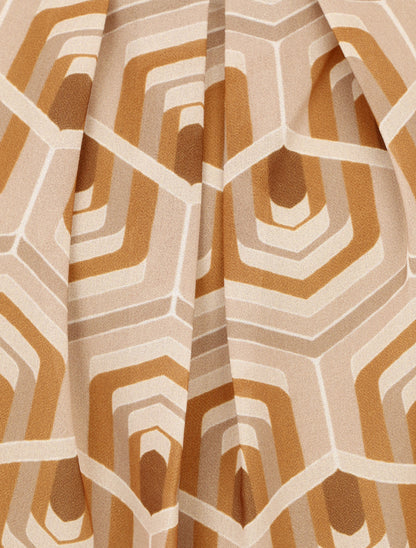 Top sans manches imprimé graphique - Camel/beige - 3