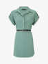 Robe courte unie style chemise - Bleu clair - 5