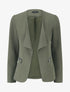 Blazer uni à poches zippées - Kaki - 1