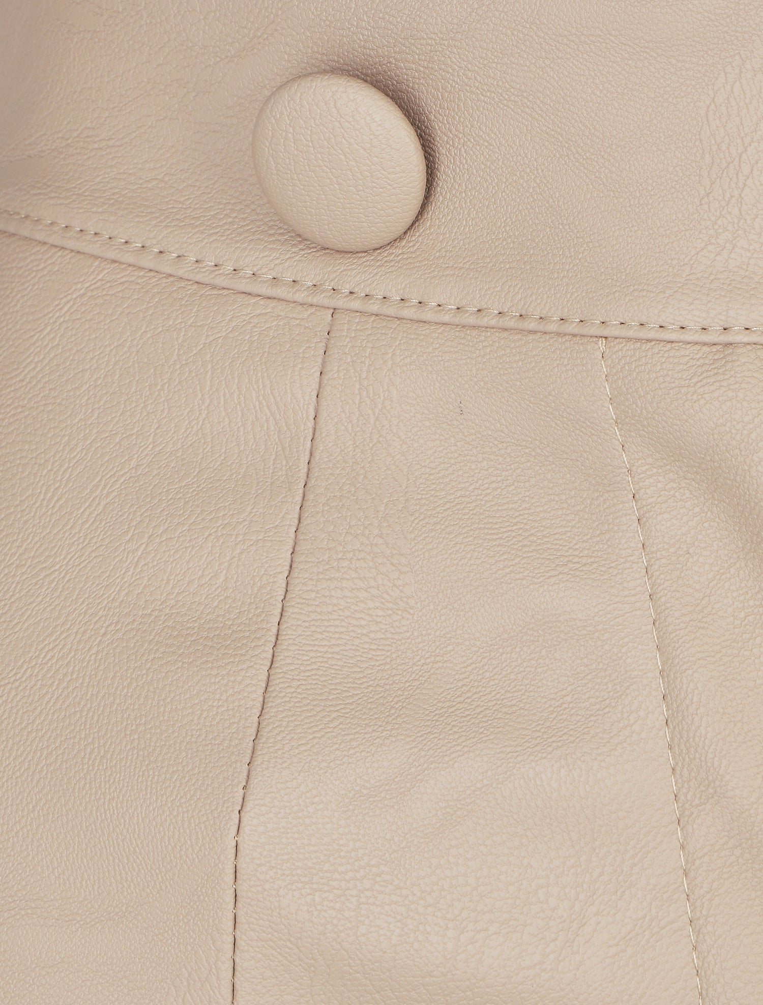 Short en simili à revers - Beige - 3