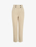Pantalon fluide uni - Beige - 1