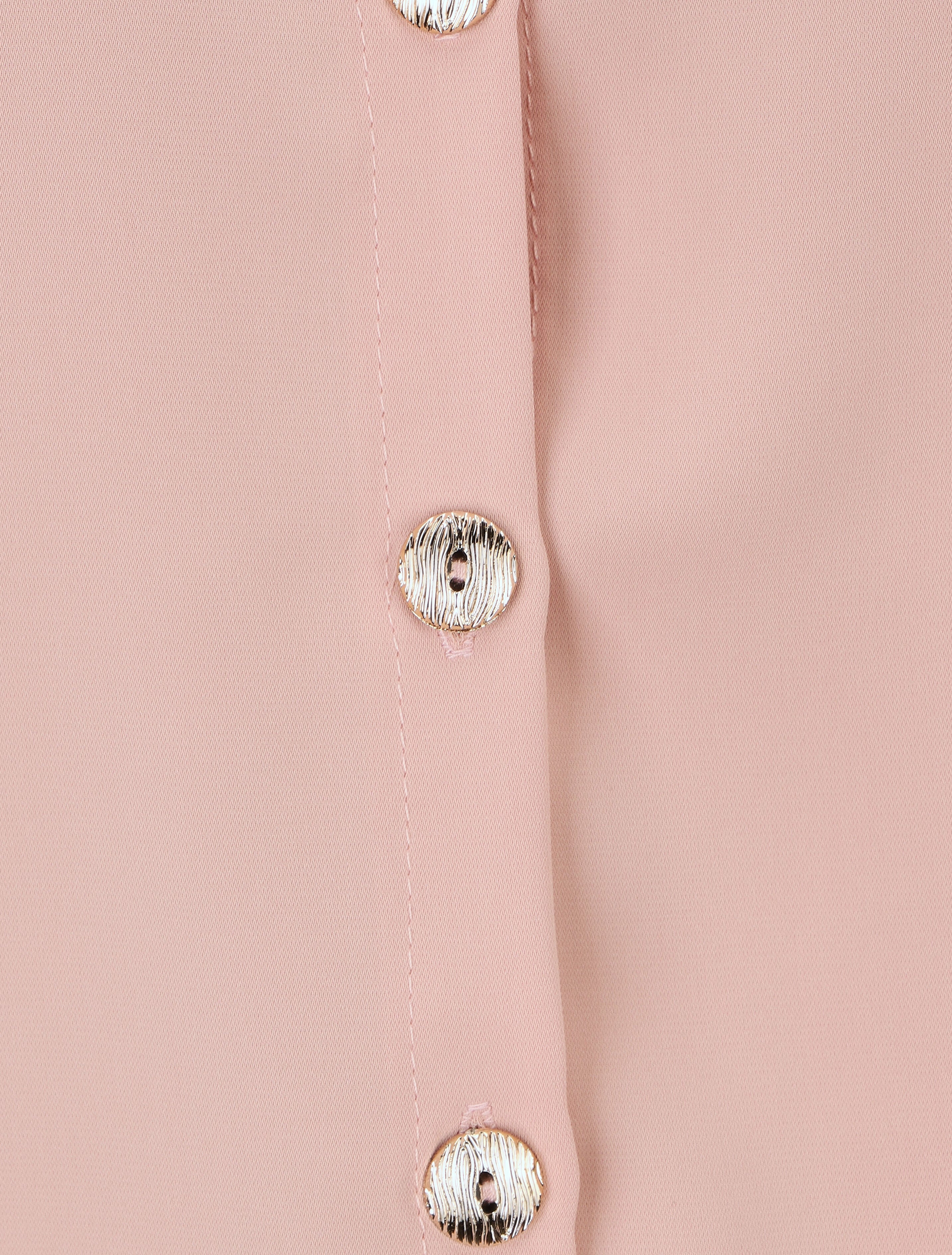 Blouse unie à manches longues - Rose - 3