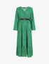 Robe longue à imprimé moucheté - Vert - 1
