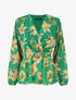 Blouse cache-coeur à imprimé fleuri - Vert - 5
