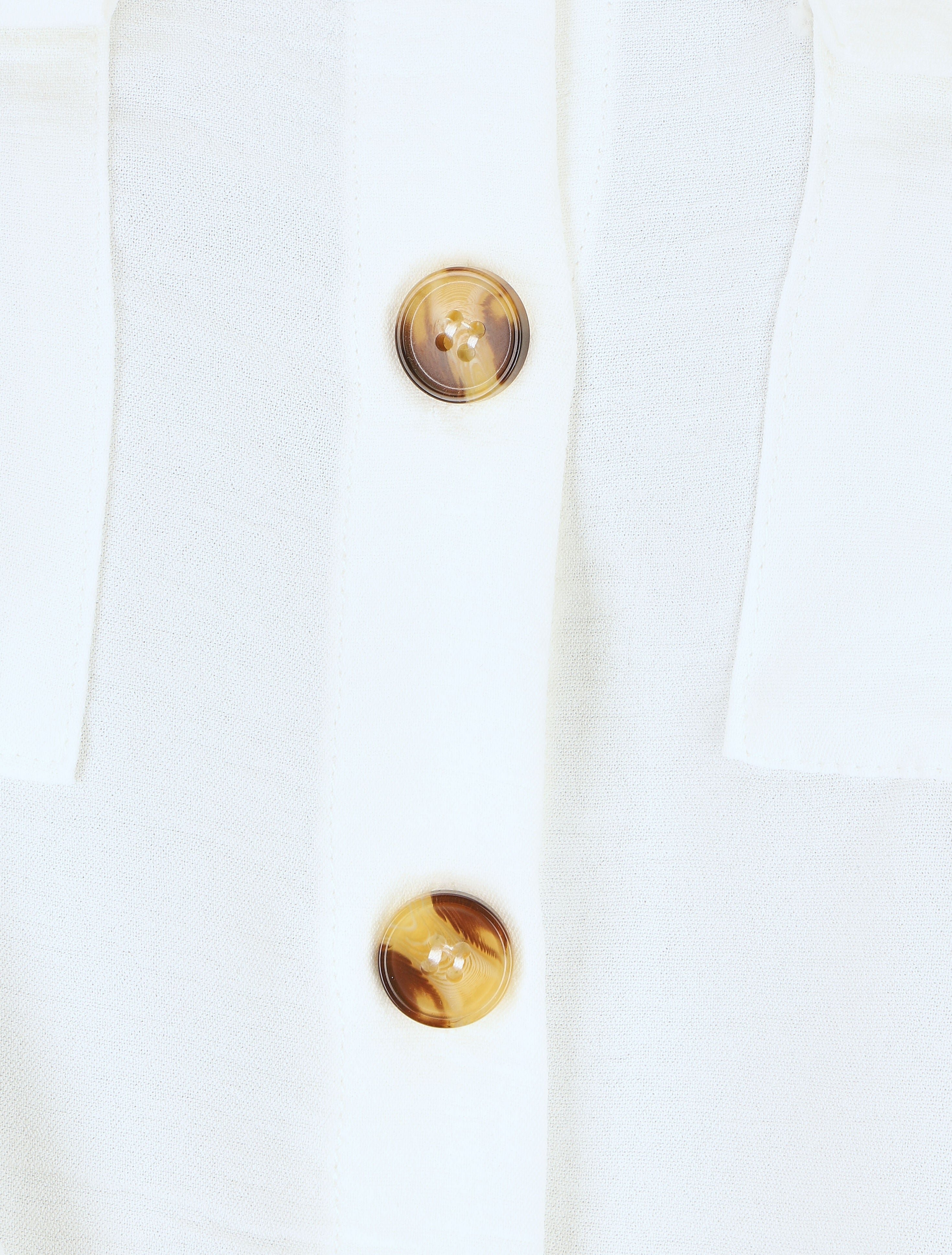 Blouse à nouer et manches retroussables - Blanc - 3