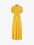 Robe longue unie style chemise - Jaune - 1