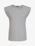 Top marinière coupe droite à épaulettes - Gris clair - 1