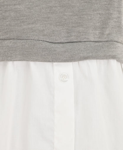 Pull à chemise en trompe l&