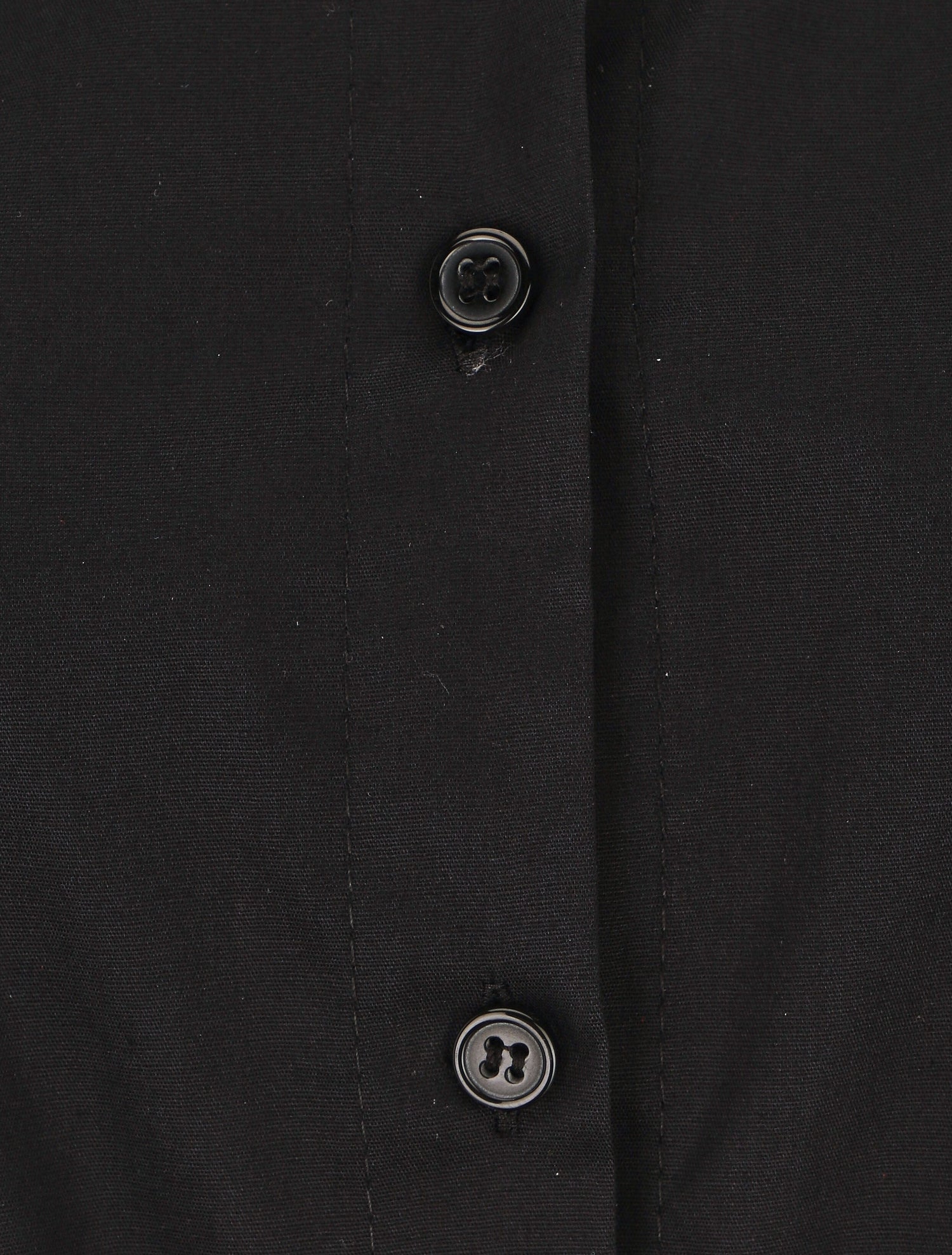 Robe chemise courte unie manches courtes - Noir - 3
