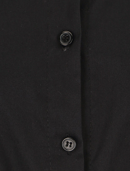 Robe chemise courte unie manches courtes - Noir - 3