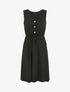 Robe mi-longue fluide - Noir - 4