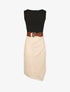 Robe ajustée style portefeuille sans manches - Beige - 1