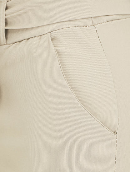 Pantalon paper bag slim taille haute - Beige - 3