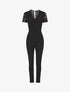Combinaison manches courtes et dentelle - Noir - 7