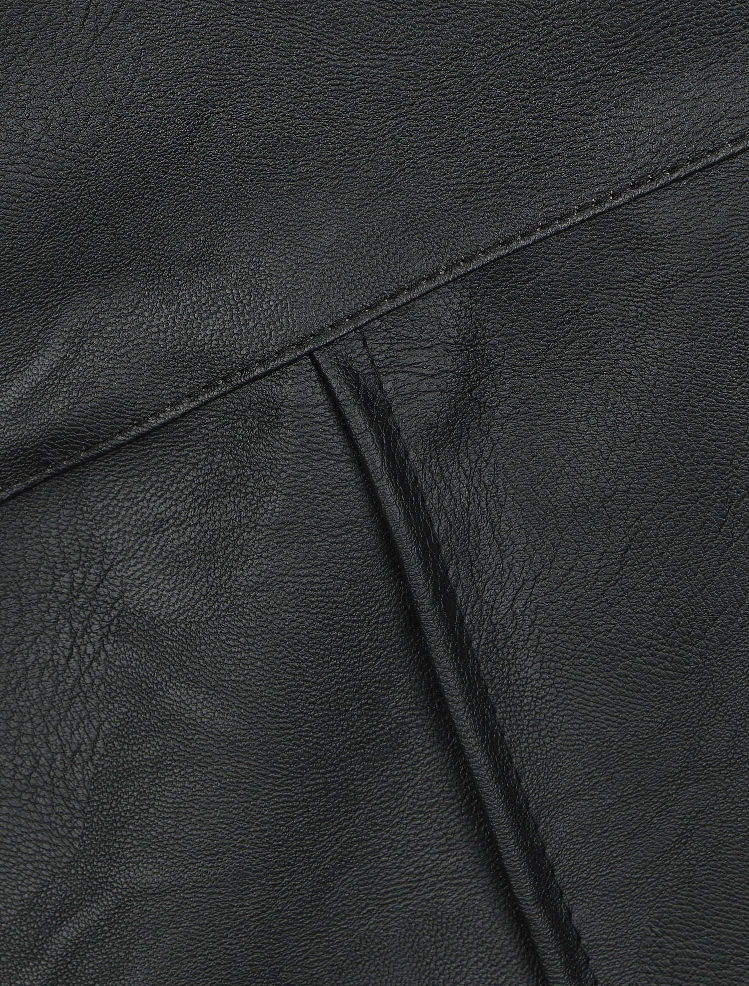Jupe courte asymétrique en simili - Noir - 3