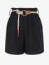 Short uni coupe droite - Noir - 1