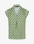 Top fluide sans manches imprimé petites fleurs - Vert - 1
