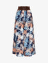 Pantalon ample motif tropical - Marine - 5