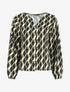 Blouse droite imprimé géométrique - Vert - 5