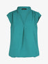 Top uni sans manches - Bleu canard - 1