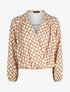 Top cache-coeur imprimé cercles - Beige - 1