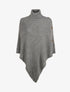 Poncho col roulé à boutons - Gris - 4