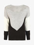 Pull droit à motif en V - Gris/noir - 1