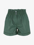 Short paper bag en simili - Vert sapin - 1