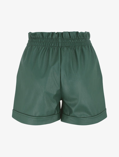 Short paper bag en simili - Vert sapin - 2