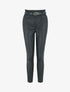 Pantalon uni en simili - Noir - 6