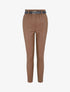 Pantalon uni en simili - Camel - 5