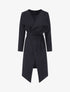 Veste longue ceinturée - Noir - 4