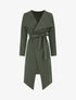 Veste longue ceinturée - Kaki - 4