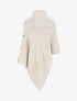 Poncho uni col roulé - Beige - 1