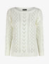 Pull droit uni col bateau - Blanc - 6