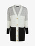 Gilet mi-long motif rayé - Gris clair - 4