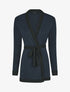 Gilet mi-long coupe droite - Marine - 4