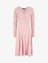 Robe midi évasée manches longues - Rose - 6