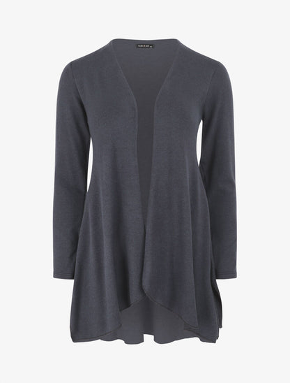 Gilet basique en maille - Marine - 4