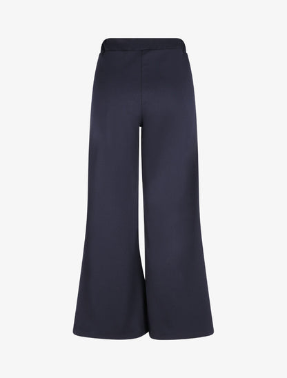 Pantalon à pont ample taille haute - Marine - 2