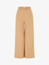 Pantalon uni à taille élastiqué - Camel - 1