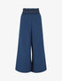 Pantalon ample uni élastiqué - Bleu - 4