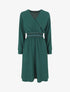 Robe unie à bande élastiquée - Vert sapin - 1