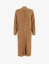 Gilet long uni à poches - Camel - 1