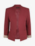 Blazer uni à revers imprimé alphabet - Bordeaux - 1