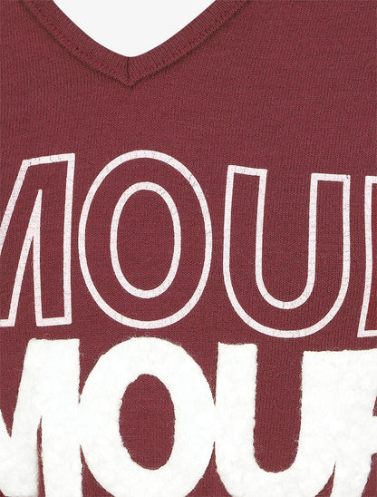Pull droit inscription AMOUR - Bordeaux - 3