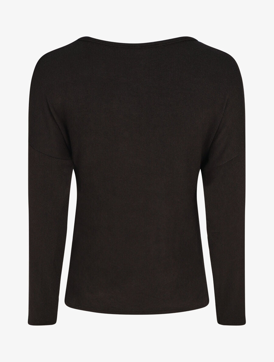 Pull droit motif coeur LIVE LOVE - Noir - 2
