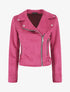 Veste en suédine style perfecto - Fushia - 1