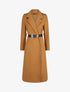 Manteau long droit à ceinture - Camel - 7